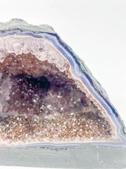 Amethyst Amethyst Pink Purple Druzy and Agate Geode Statement Piece “Faery Cave” 2.4kg