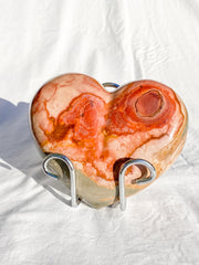 Desert Polychrome Jasper Heart with Stand 2.4kg