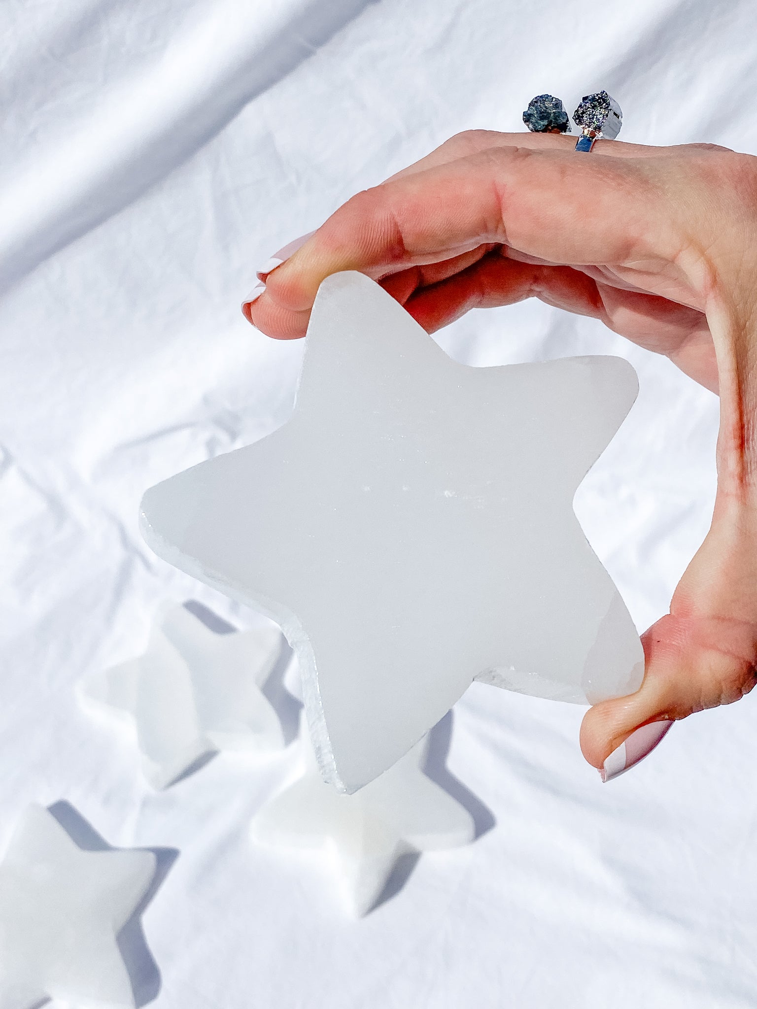 Selenite Star Plate | Large