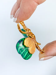 Malachite Look Dragonfly Carving