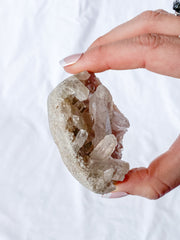 Smoky Himalayan Quartz Cluster with Inclusions 175g