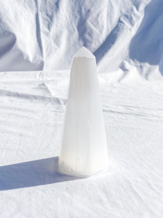 Selenite Polished Point | Medium