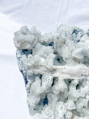 Chalcedony and Apophyllite CutBase Cluster 2.2kg
