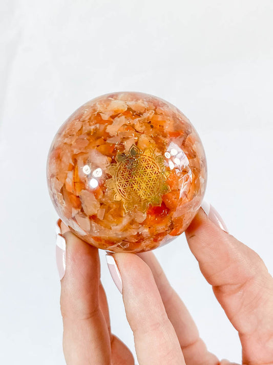 Orgonite Carnelian Sphere | X Large