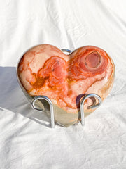 Desert Polychrome Jasper Heart with Stand 2.4kg
