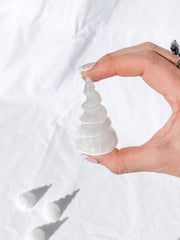 Selenite Unicorn Horn | Small