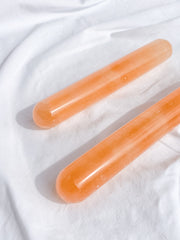 Selenite Energizing Peach Wand Rounded