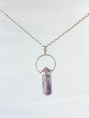 Lepidolite Double Terminated Pendant