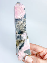 Rhodonite Obelisk with Cavity 322g