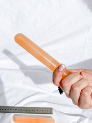 Selenite Energizing Peach Wand Rounded
