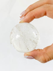 Clear Quartz Sun Face Carving