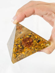 Orgonite Pyramid Tiger Eye 281g