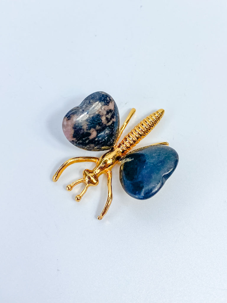 Rhodonite Dragonfly Carving