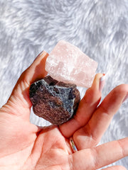 Rose Quartz and Black Tourmaline House Protection | Medium