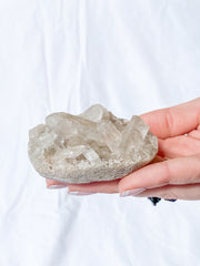 Smoky Himalayan Quartz Cluster with Inclusions 175g