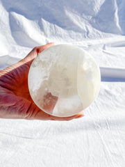 Selenite Polished Tube Candle Base