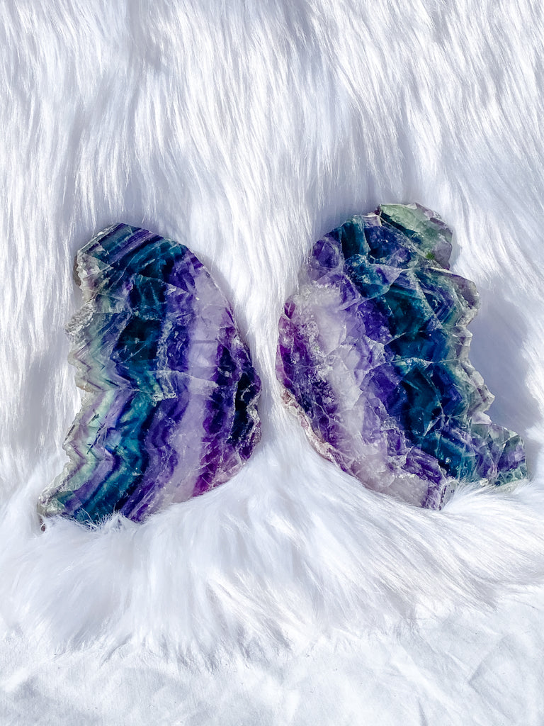 Fluorite Fairy Wings Pair 1.1kg
