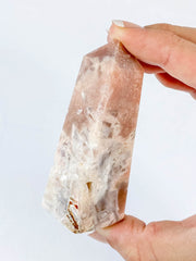 Pink Amethyst with Cavity Obelisk 118g