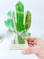 Onyx Cactus Carving | Large