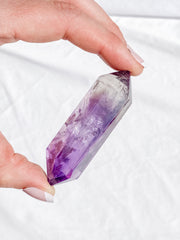 Amethyst Smoky Double Terminator Point 57g