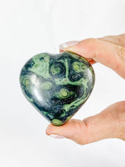 Kambaba / Crocodile Jasper Heart | Large