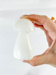 Selenite Mushroom Carving