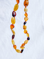 Amber Baby Teething Necklace Polished