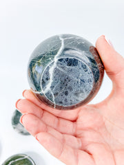 Black Onyx with inclusions Bowl | Medium