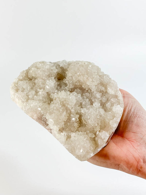Apophyllite Cluster with Druzy Inclusions 840g