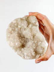 Apophyllite Cluster with Druzy Inclusions 840g