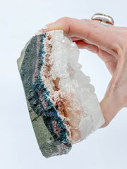 Apophyllite with Pink Heulandite Inclusions 882g