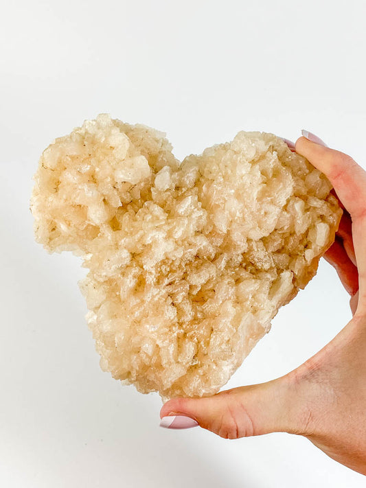 Stilbite Cluster Heart 562g