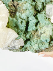 Green Heulandite with Inclusions 640g
