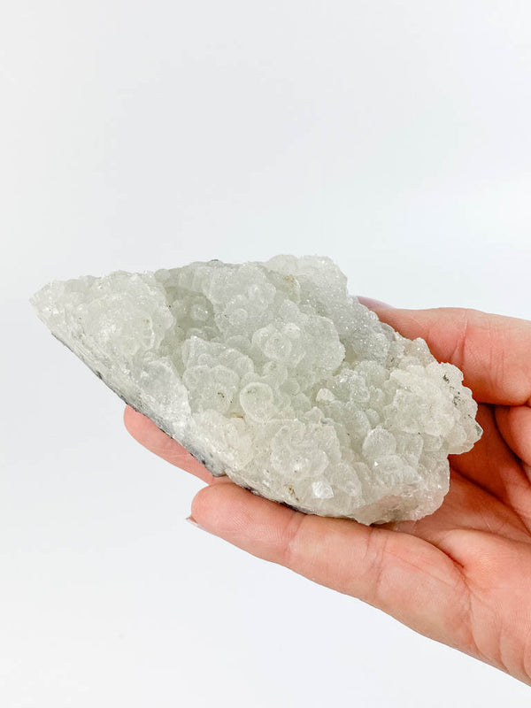 Apophyllite Cluster with Druzy Inclusions 178g