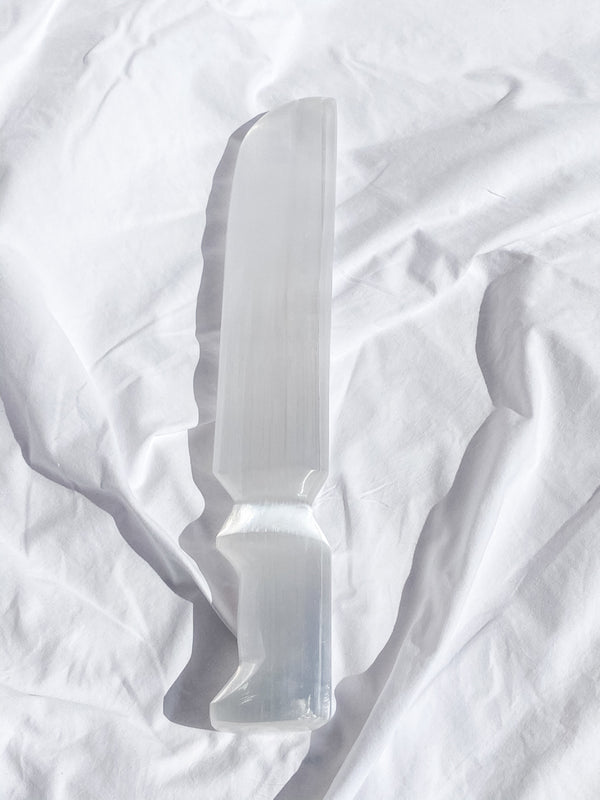 Selenite Ceremonial Dagger | X Large