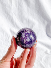 Lepidolite Sphere | Large