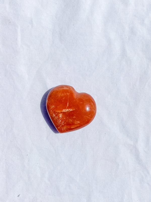 Peach MoonStone Heart | Small