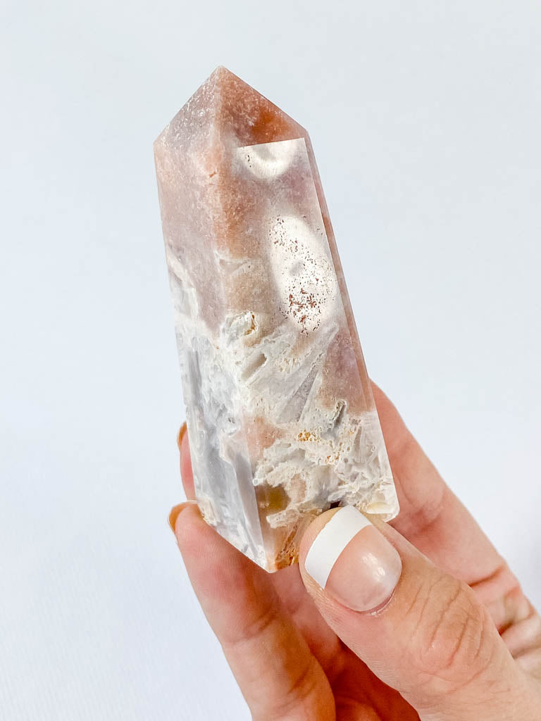 Pink Amethyst with Cavity Obelisk 118g