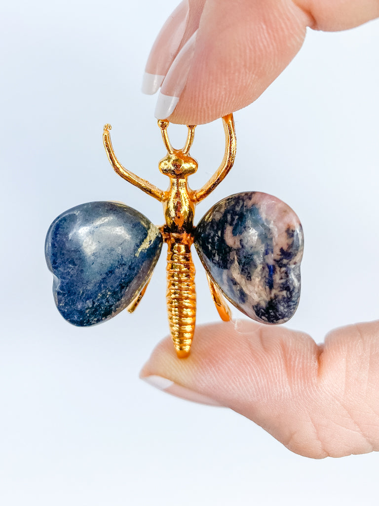 Rhodonite Dragonfly Carving