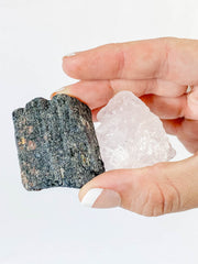 Rose Quartz and Black Tourmaline House Protection | Small