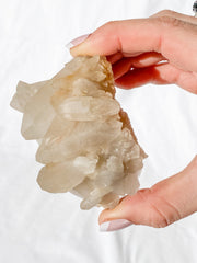 Smoky Himalayan Quartz Cluster with Inclusions 195g
