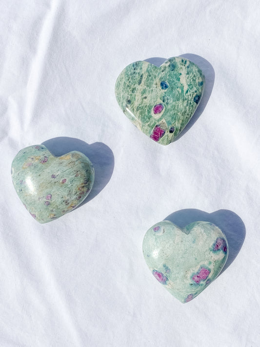 Ruby Fuchsite Heart | Medium