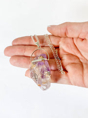 Amethyst Elestial Extra Large Pendant