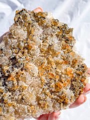Frosted Citrine Cluster with Inclusions 1kg