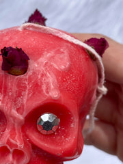 “Candles n Dreams” Sugar Plum Skull Candle Pink