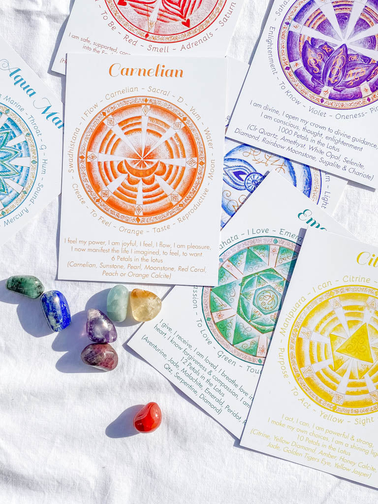 Crystal Chakra Codes of Light Cards and Crystals Pack