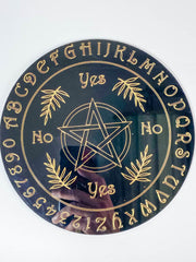 Ouija Pendulum Divination Disc | Black Acrylic