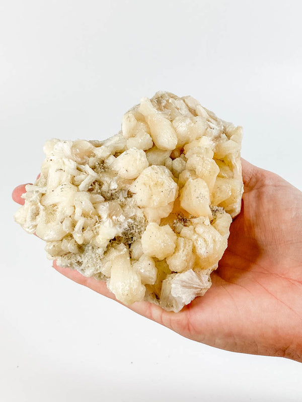 Stilbite Heart Cluster with Inclusions 434g