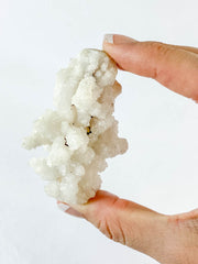White Chalcedony Stalactite Cluster 89g