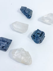 Mindfulness Duo: Clear Quartz + Black Tourmaline | Small